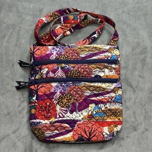 Vera Bradley Peanuts Snoopy Triple Zip Crossbody Bag Quilted Charlie Brown Fall